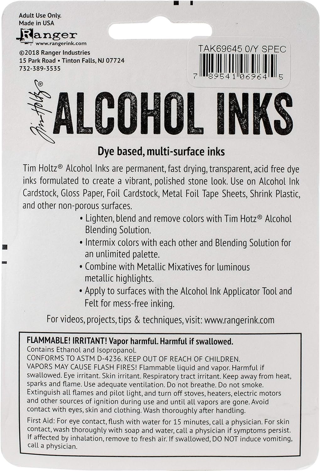 Ranger Tim Holtz - ALCOHOL INK 3PKG ORG/YLLW, Orange/Yellow Spectrum
