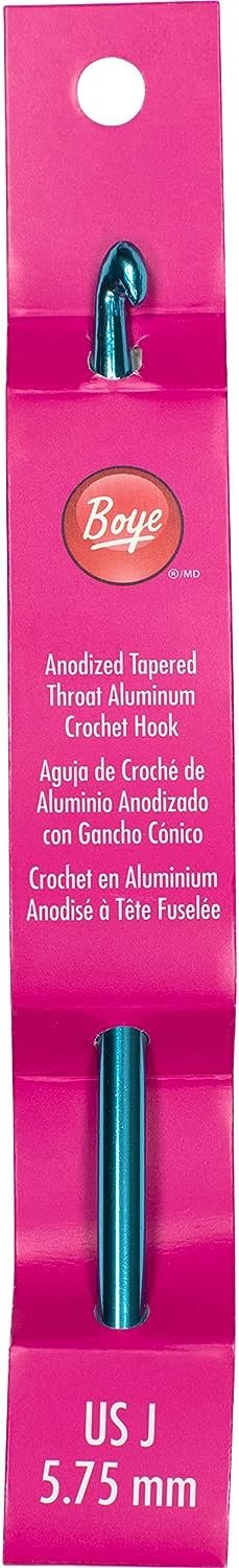 Boye 6218-J 6-Inch Long Aluminum Crochet Hook