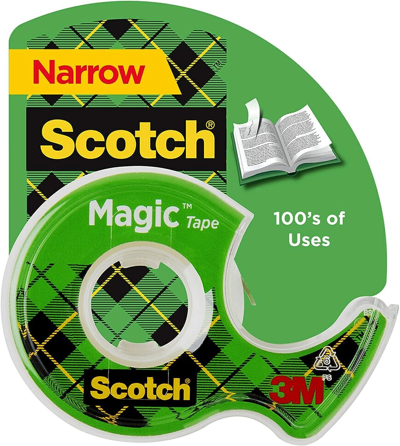 Scotch Double Sided Tape with Dispenser, Narrow Width,(VAR)