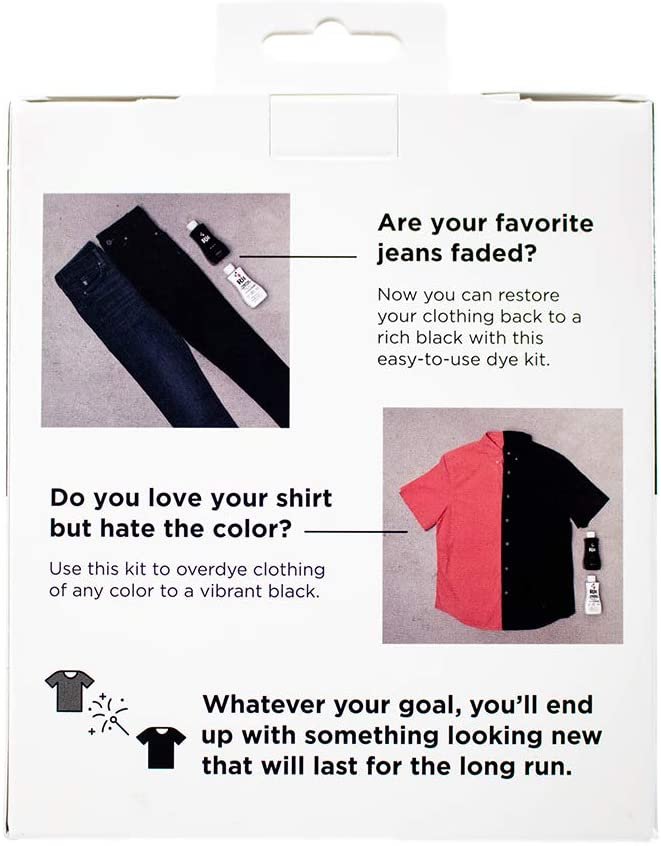 Rit Back to Black Dye Kit - Can be Used to Restore Faded Black Color Back to a Vibrant Black