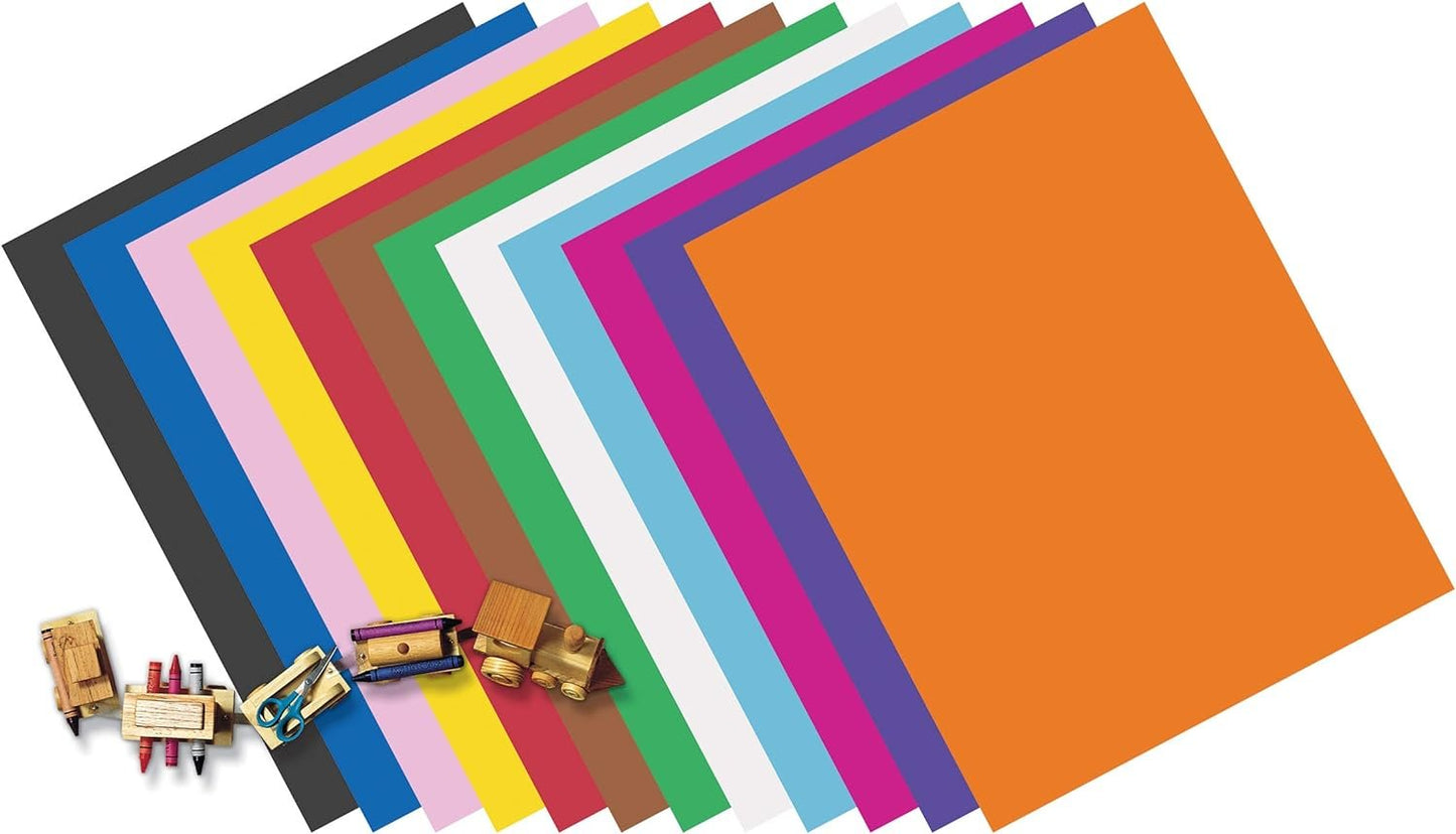 Pacon 4-Ply Railroad Board, Black, 22" x 28", 25 Sheets