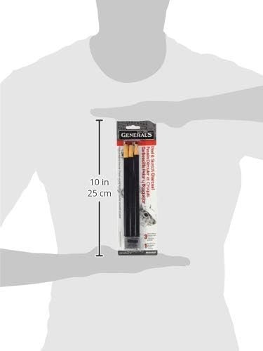 Peel & Sketch Charcoal Pencils 3/Pkg-