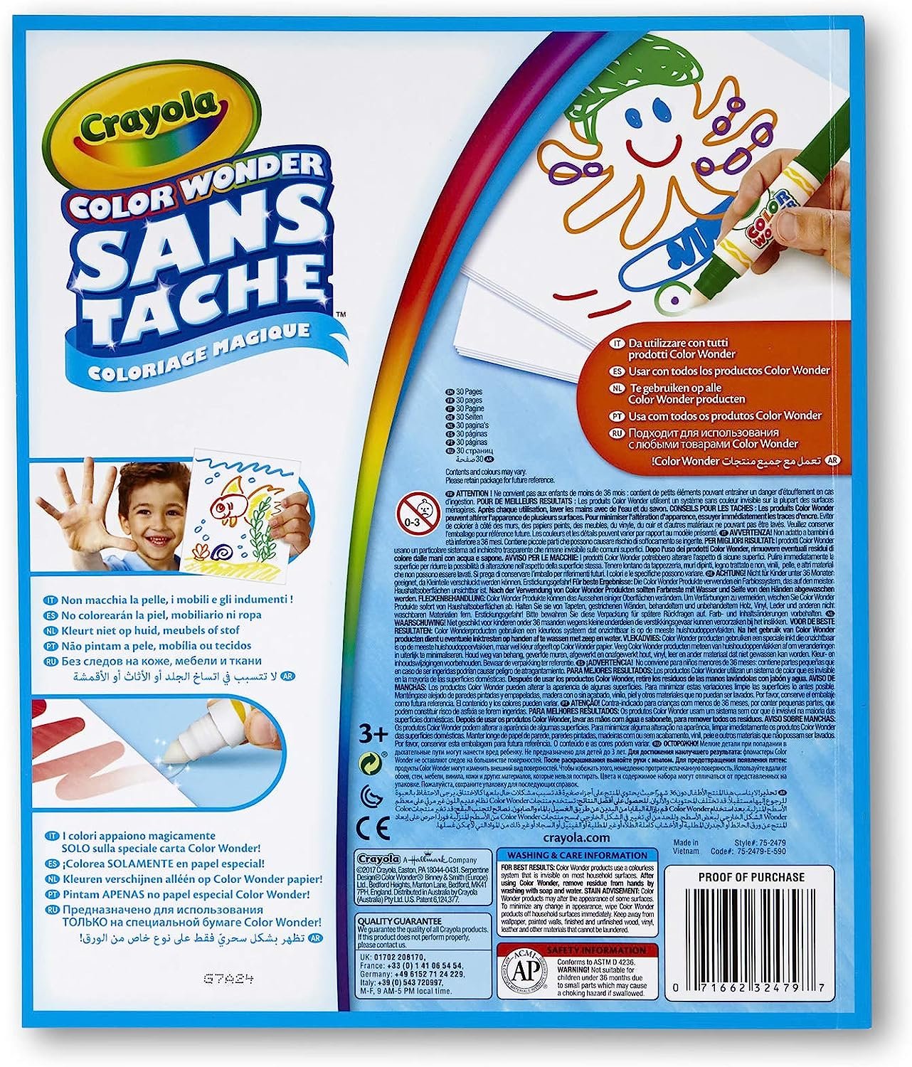 Crayola Color Wonder Mess Free Coloring, Blank Coloring 30 Pages, Gifts for Toddlers, Ages 3, 4, 5