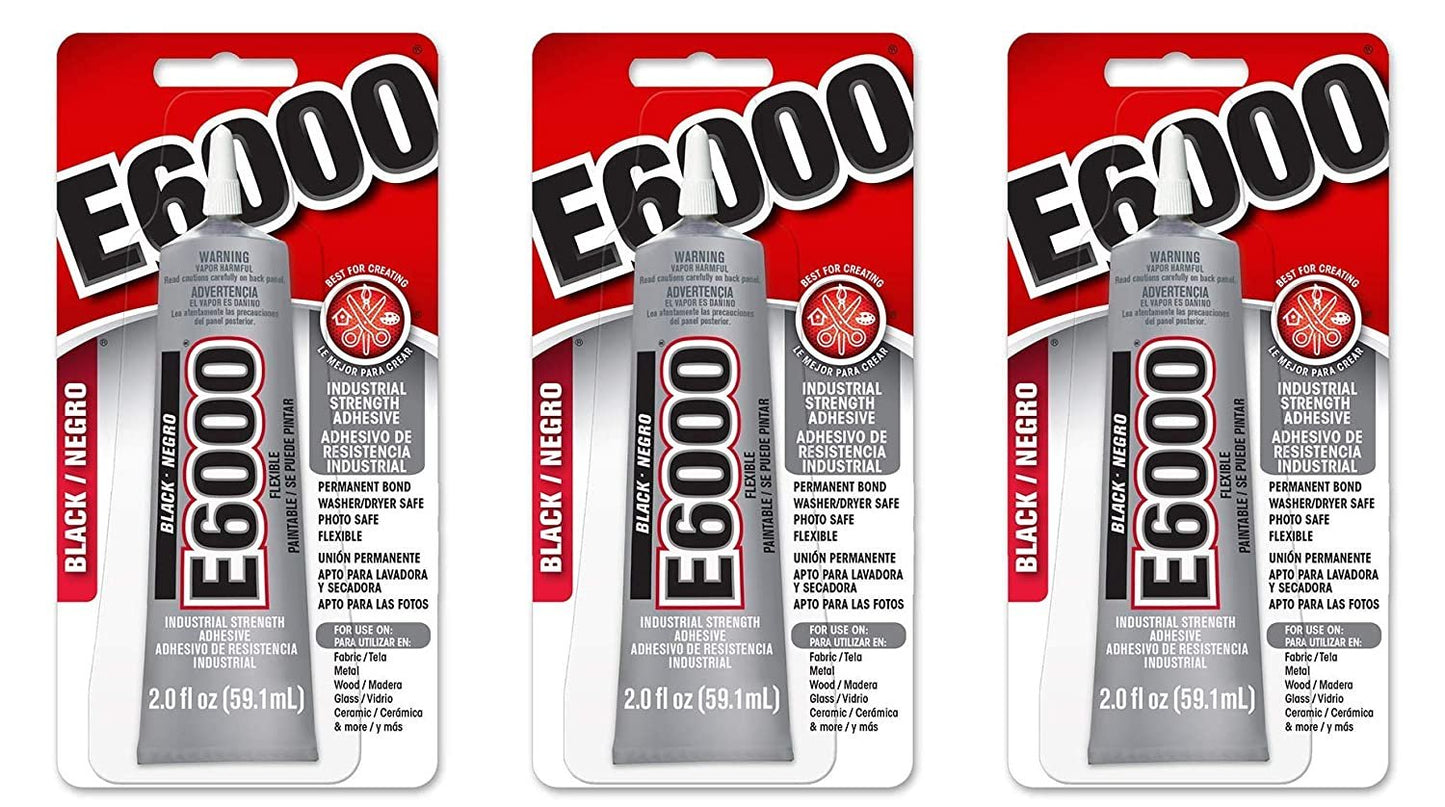 E6000 237039 Multipurpose Adhesive, Black, 2 oz (Тhree Pаck)