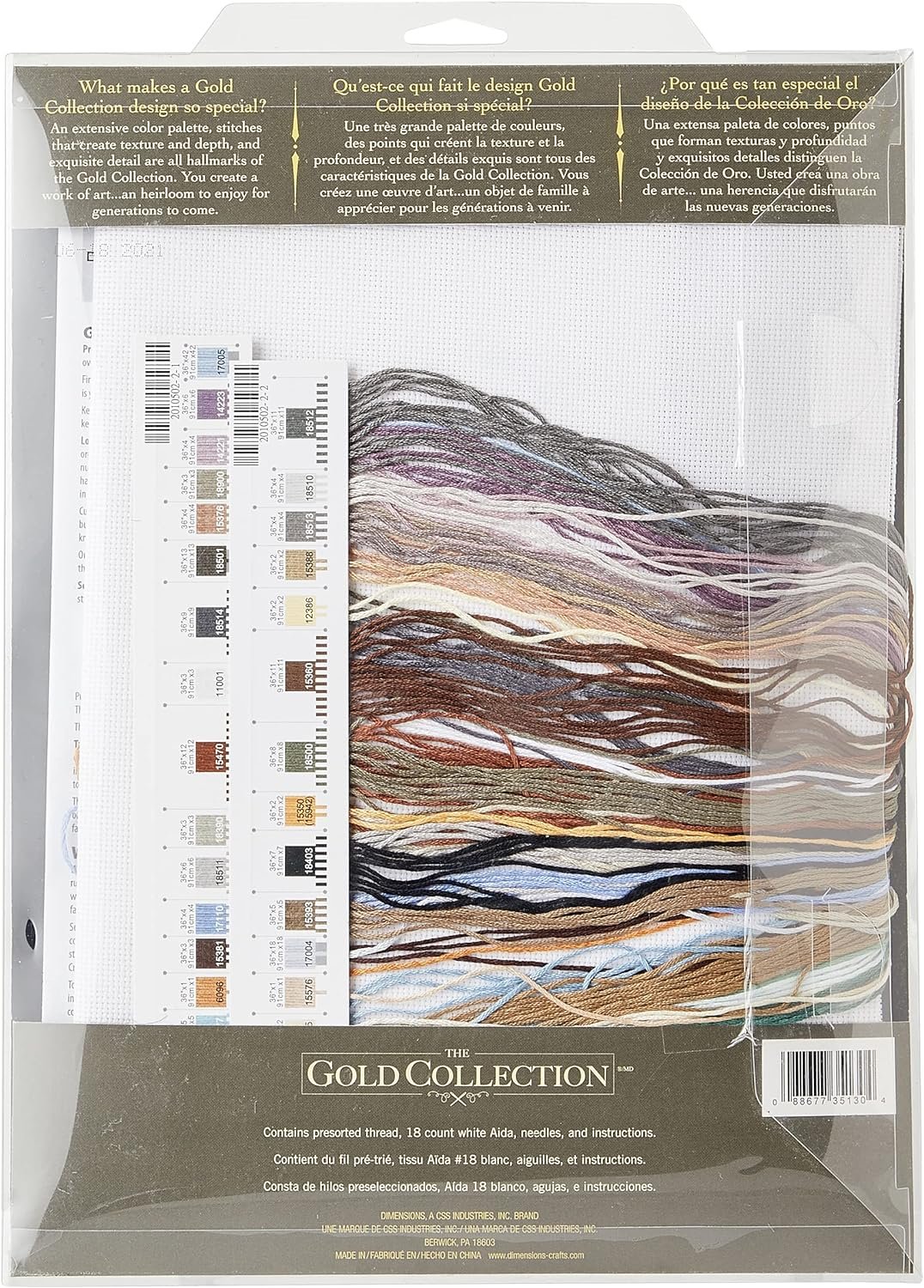 Dimensions Gold Collection Counted Cross Stitch Kit, Woodland Winter, 18 Count White Aida, 10'' x 18''