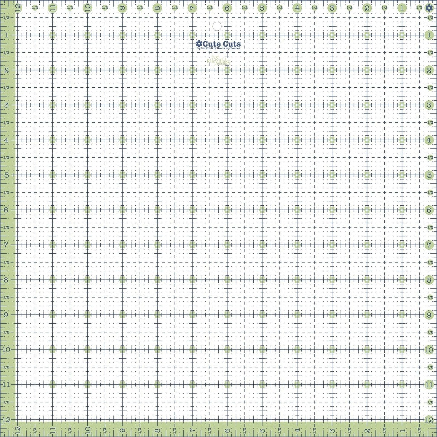 Lori Holt Cute Cuts Ruler 12-1/2in x 12-1/2in