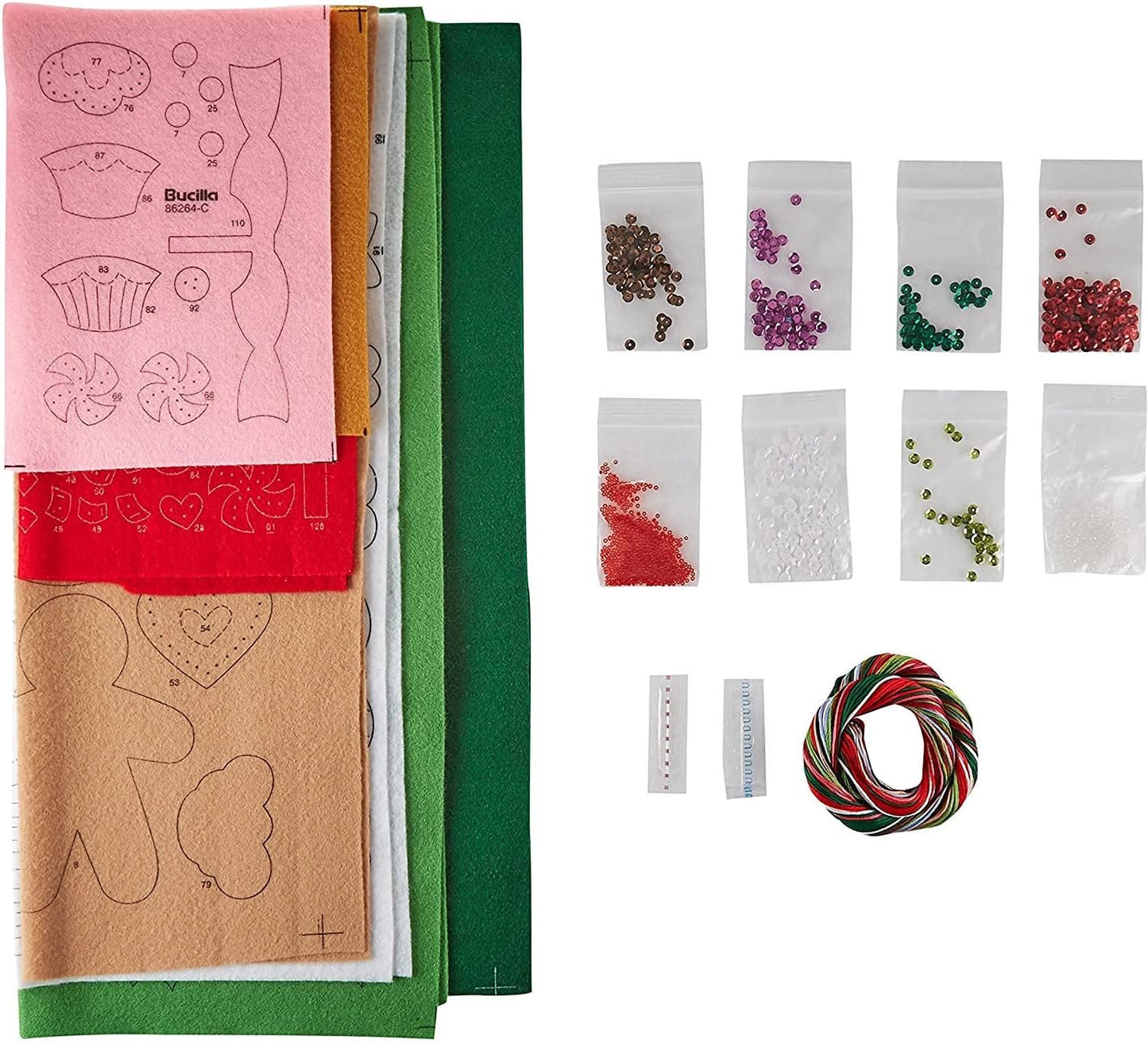 Bucilla Felt Applique Wreath Kit, 15-Inch Round, 86264 Cookies & Candy