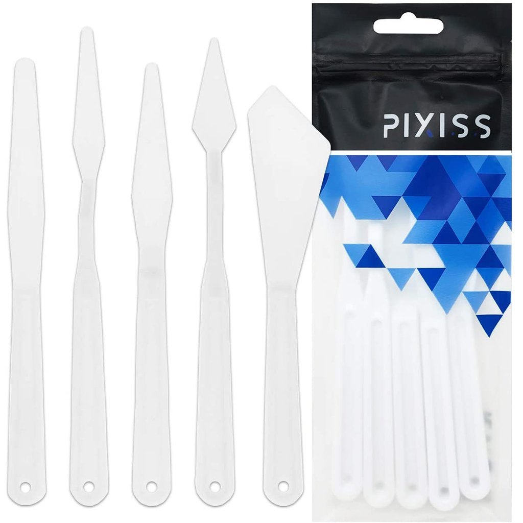 PIXISS Plastic Palette Knife Set 5PC Pixiss