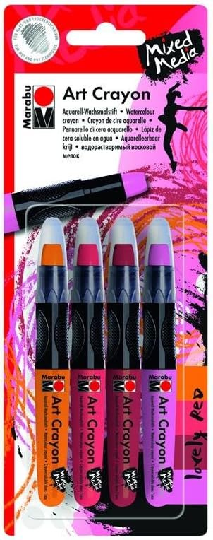 Marabu Lovely Red Mixed Media Art Crayon Set