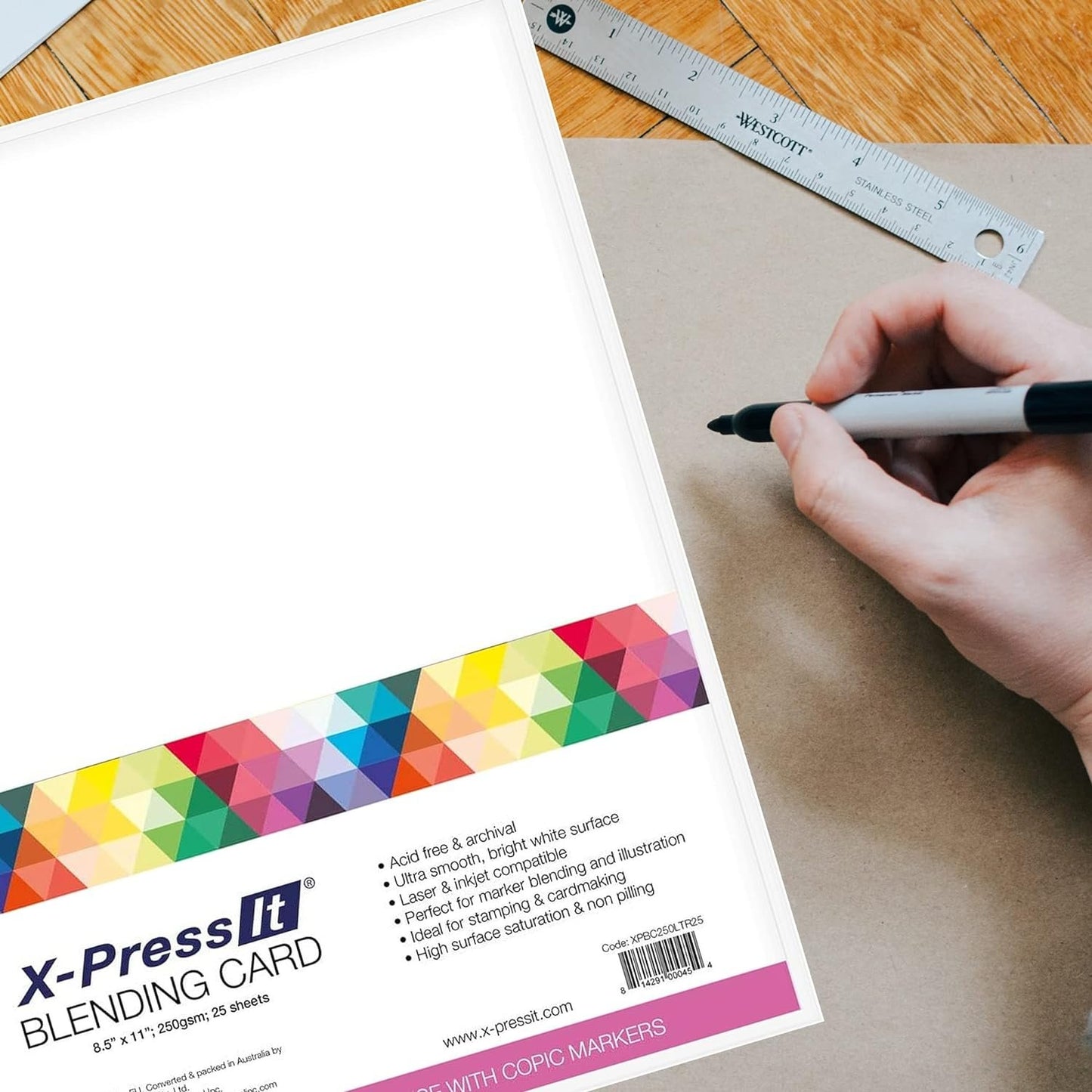 Blending Card Paper Bright White 8.5” x 11” 25 Sheets