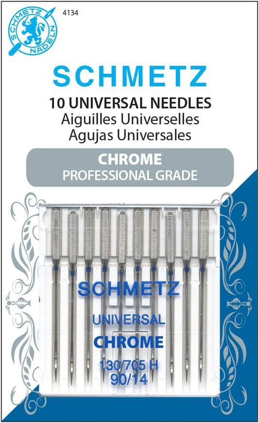 Schmetz Size Needle Chrome Universal Sz 90/14 10pc