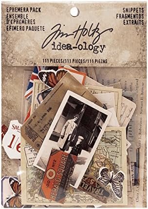 Ephemera Pack - Snippets by Tim Holtz Idea-ology, Various Sizes, 111 Pieces (TH93564)