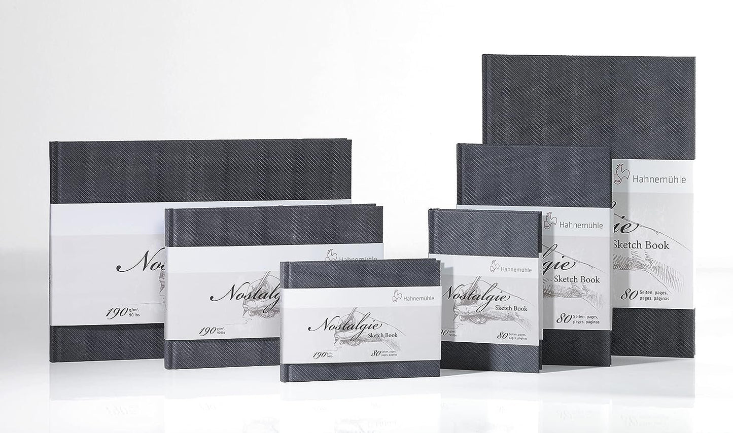 Hahnemühle 10628693 Nostalgie Sketch Book 190 G/M2, Notebook, Tam A5, Landscape, 40 Fls, Natural White