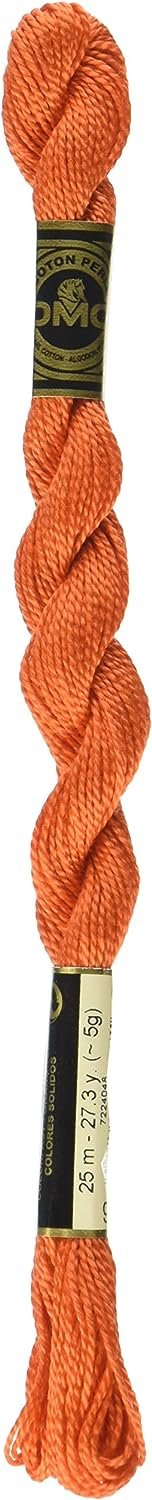 DMC 115 5-946 Pearl Cotton Thread, Medium Burnt Orange, Size 5
