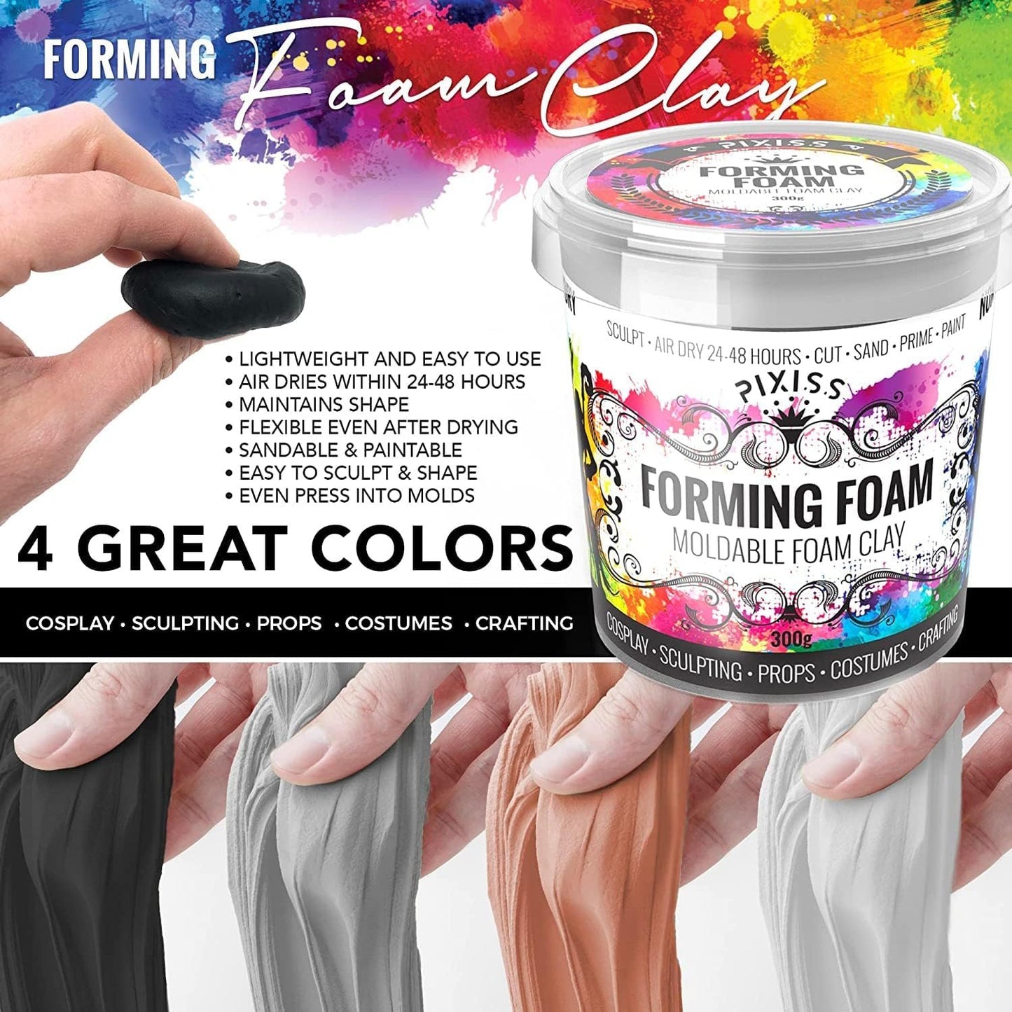 Foam Clay Sculpting Foam for Cosplay (300 Gram), Sculpting Accessories