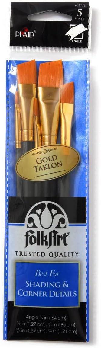 Plaid Angle Brush Set, 44277 (5-Piece), Blue, large