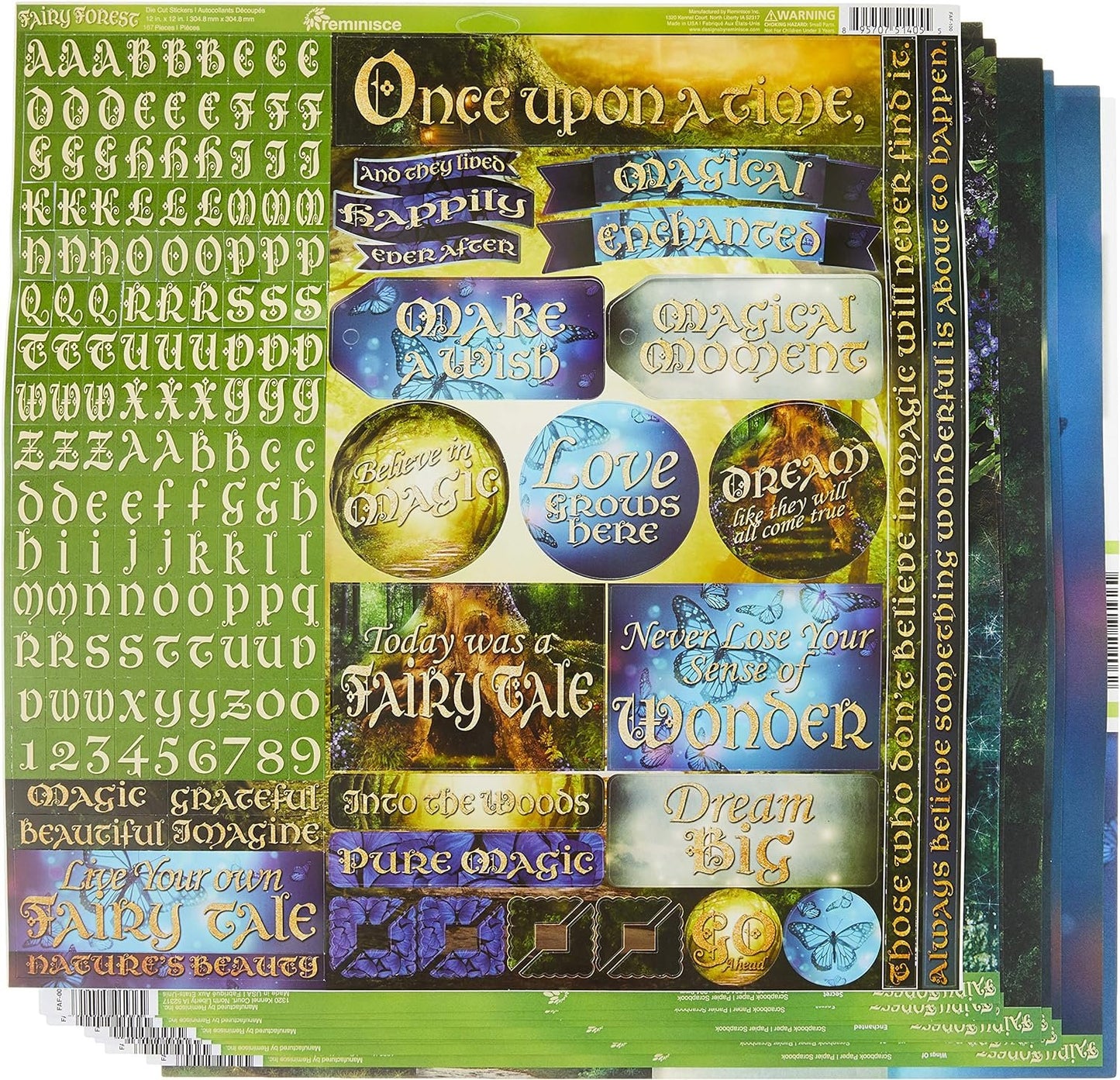 Reminisce Fairy Forest Collection Kit Multicolor, 12" by 12"