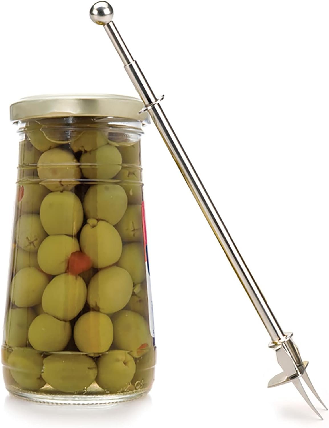 RSVP Endurance 18/8 Stainless Steel Long-Reach Pickle Fork, 8-1/2- Inch