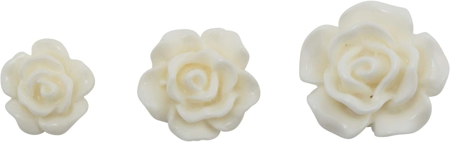 Embellishments by Tim Holtz Idea-ology, Heirloom Roses, Pack of 25, Assorted Sizes, White, TH93210