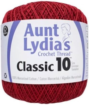 Aunt Lydia's Crochet Thread - Size 10 - Victory Red (2-Pack)