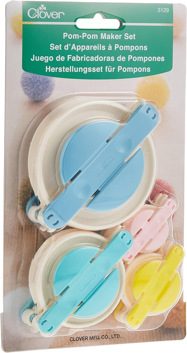 Clover Set Pom Maker, Multiple 4 Count, 8.63 x 5 x 1.38