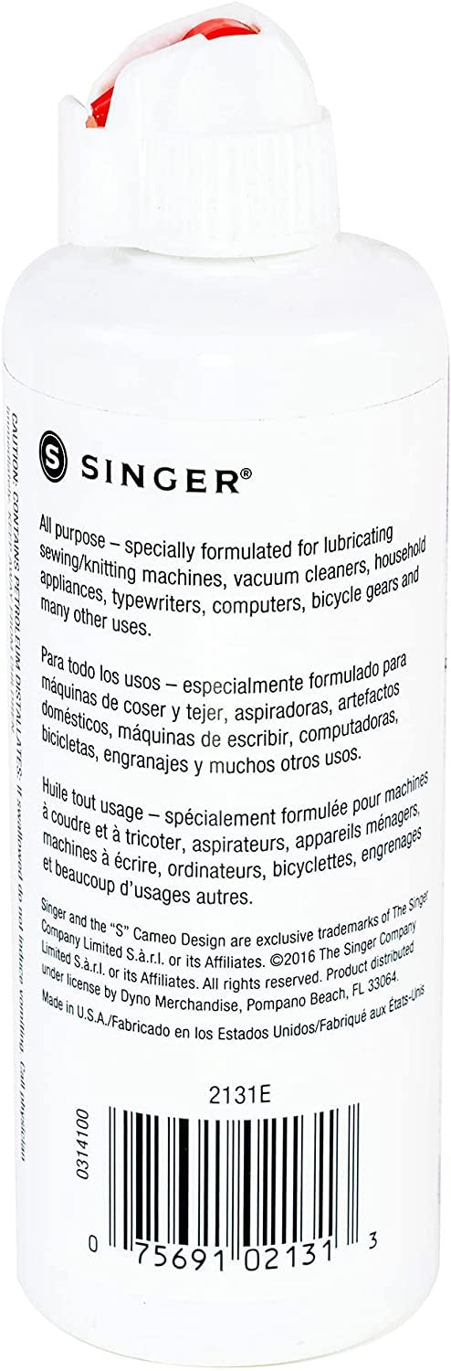 SINGER 2131E All Purpose Machine Oil, 4-Fluid Ounces