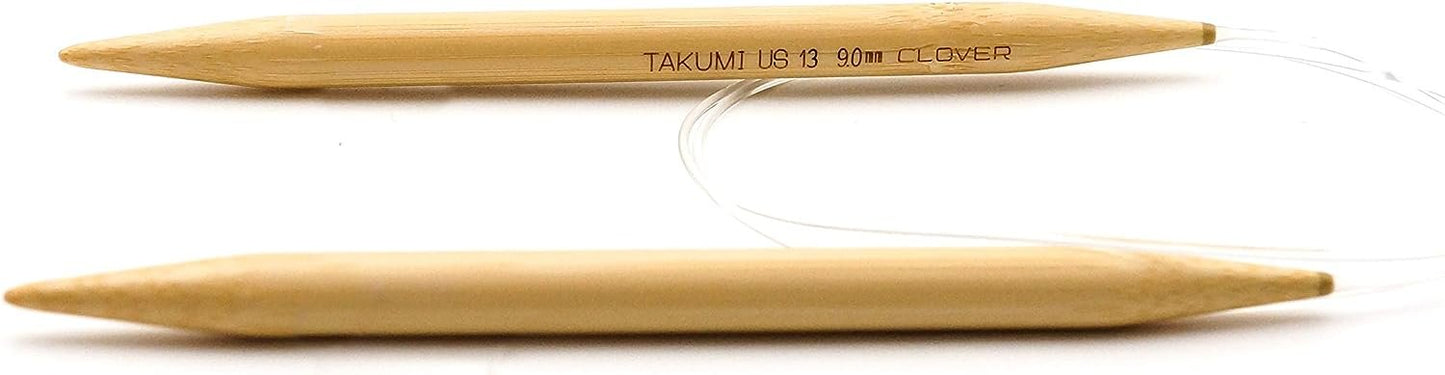 Clover 3016/36-13 Takumi Bamboo Circular 36-Inch Knitting Needles, Size 13