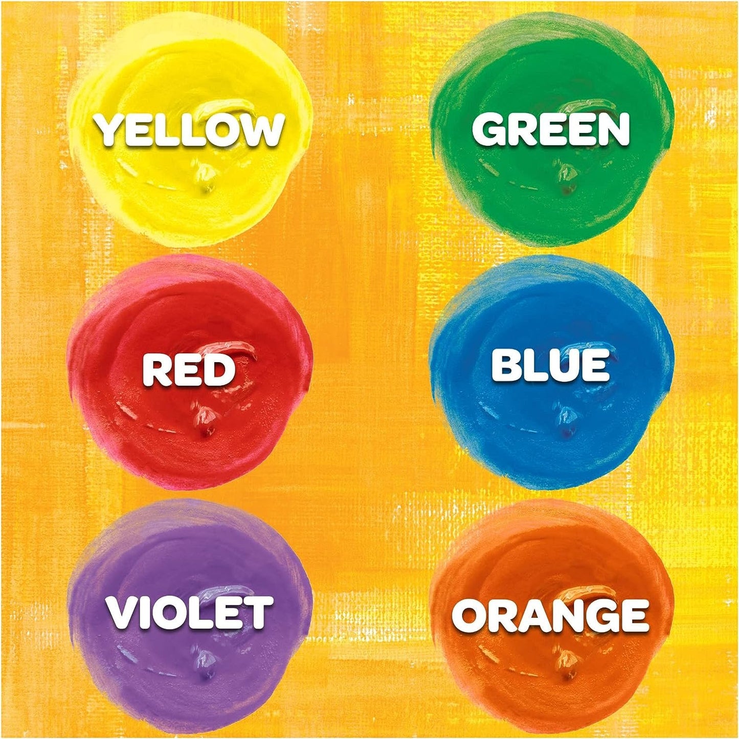 Crayola Washable Kids Paint, Classic Colors, 6 Count, Painting Supplies, Gift