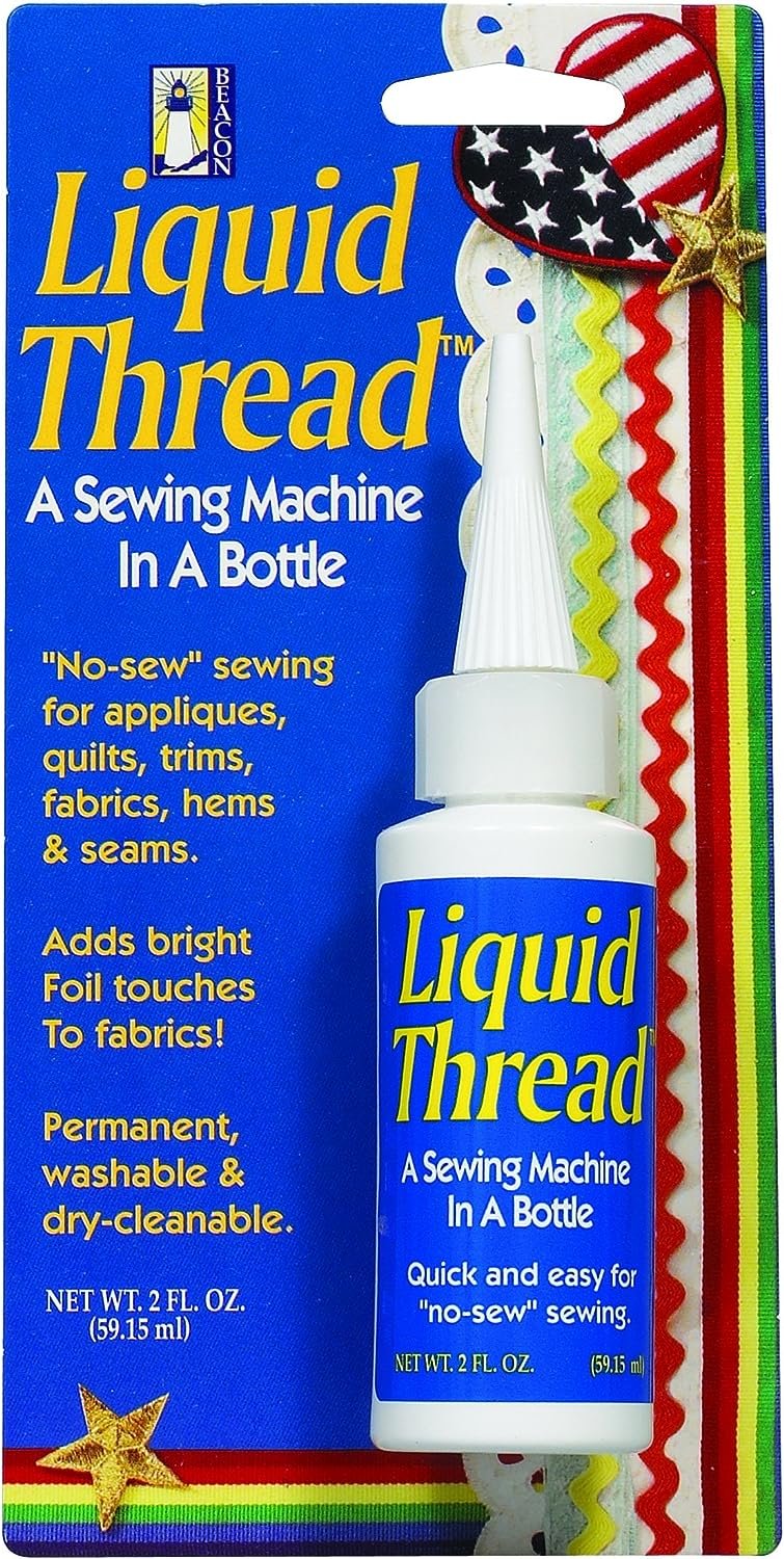 Beacon Liquid Thread, Adhesive for Fabrics and Seams, 2-Ounce Bottle (1-Pack)
