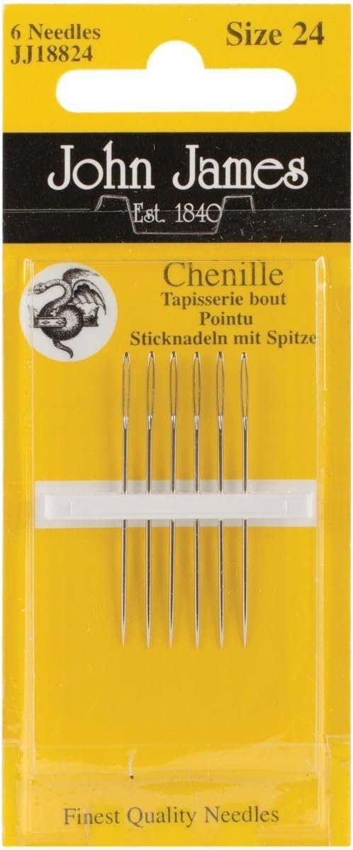 John James Chenille Hand Needles-Size 24 6/Pkg -JJ188-24