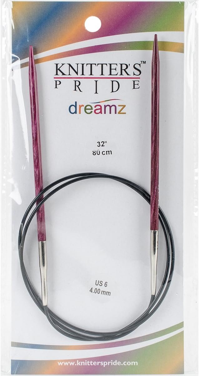 Knitter's Pride-Dreamz Fixed Circular Needles 32", Size 6/4mm