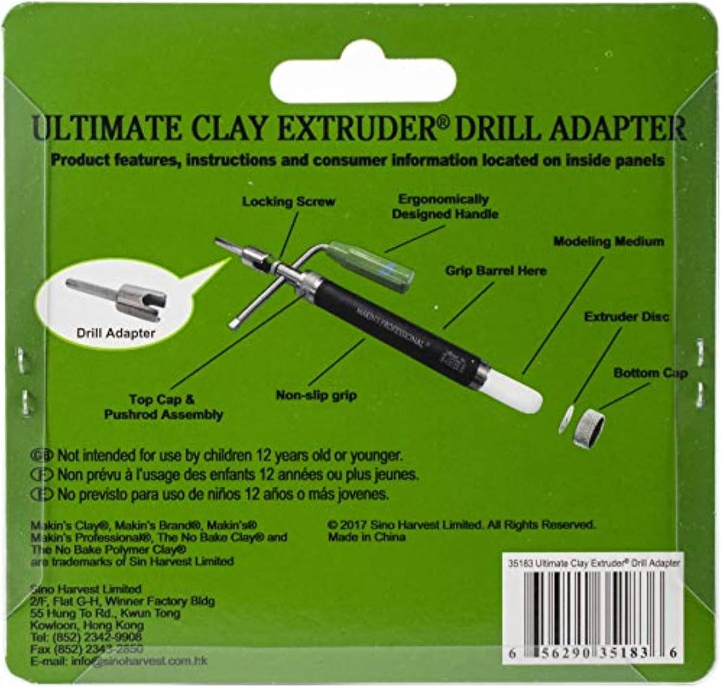 Makin's USA Makin's Professional Ultimate Clay Extruder Drill Adapter, Silver