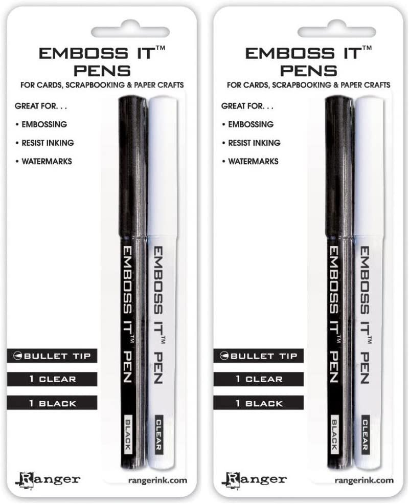 2-Pack - Ranger EMP20653 Inkssentials Embossing Pens, 2/Pack, Black And Clear