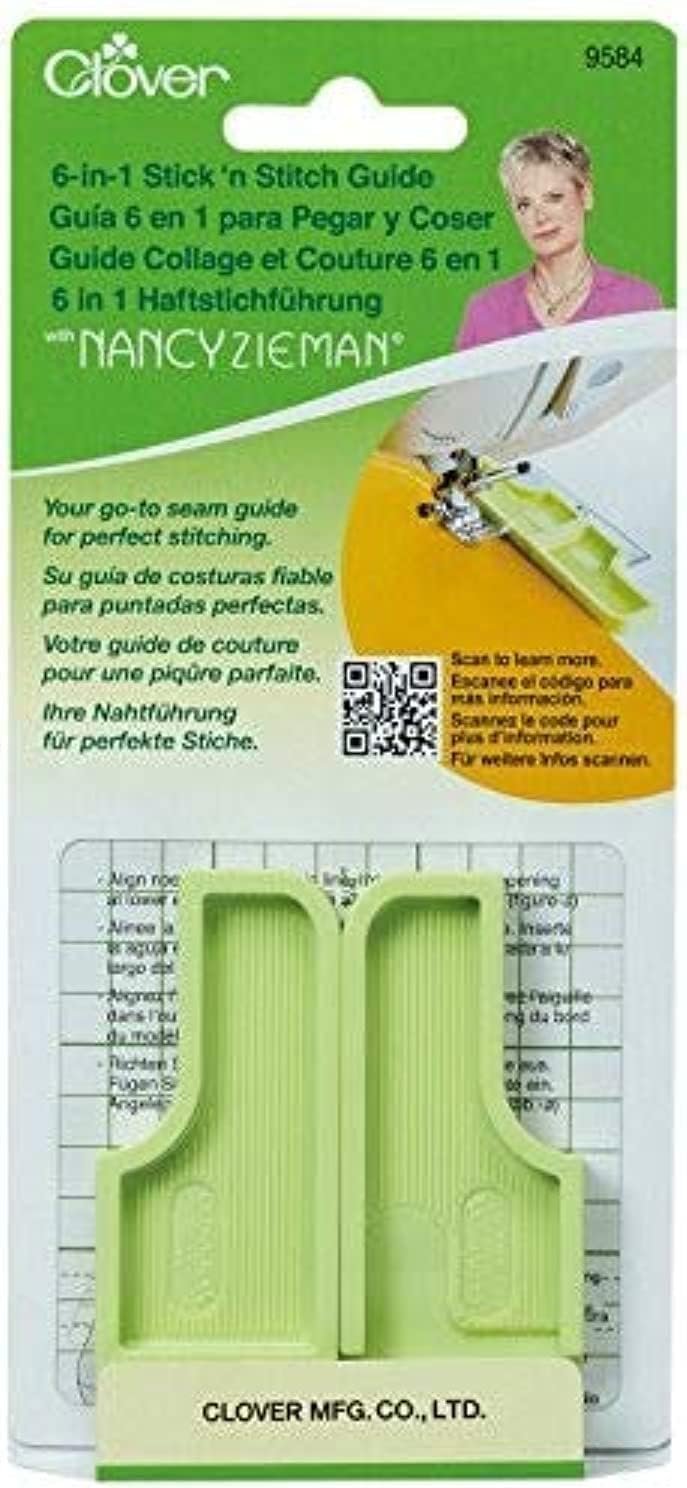 CLOVER Needlecrafts 9584 3 Piece 6-in-1 Stick 'n Stitch Guide by Nancy Zieman