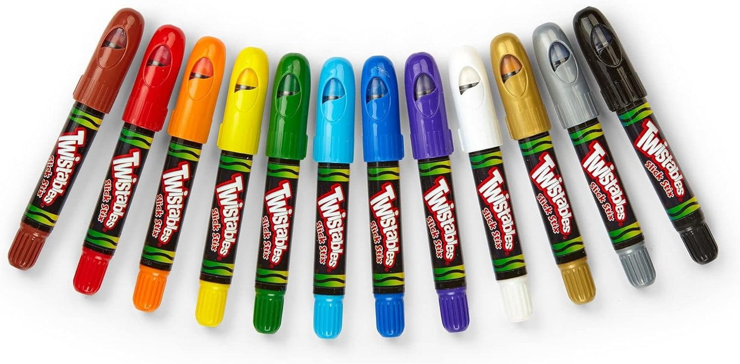 Crayola Twistables Slick Stix Crayons, 12 Count, Oil Pastel Alternative, Ages 3 & Up, Assorted
