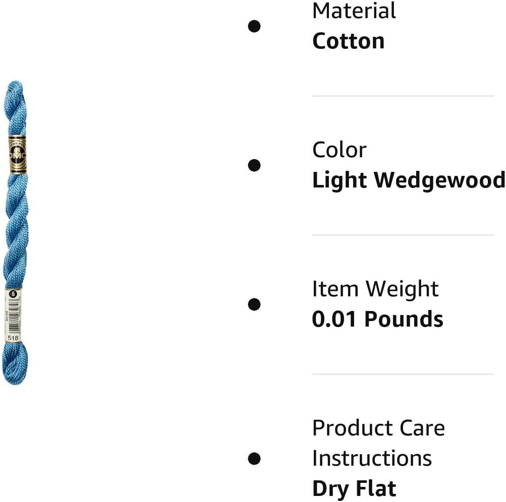 DMC Sz 3 Skein-16.4 yds/Lt Wedgewood/518