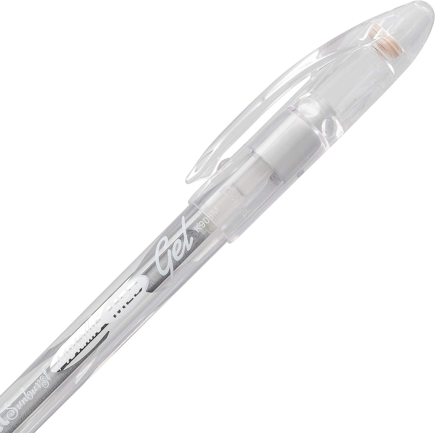 Pentel Arts Sunburst Metallic Gel Pen, Medium Line, Permanent, Gold and Silver Ink, 2 Pack (K908BPXZ)