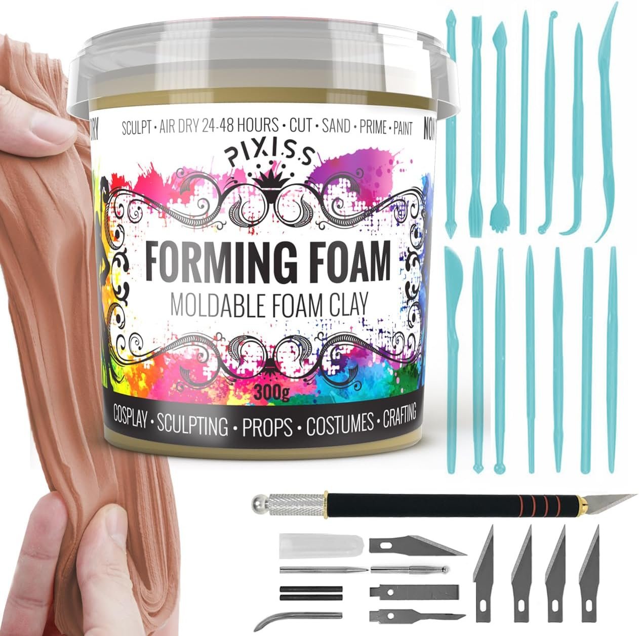 Foam Clay Sculpting Foam for Cosplay (300 Gram), Sculpting Accessories