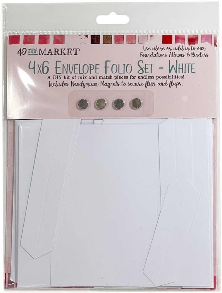49 AND MARKET White Envelope Folio 4X6, Small