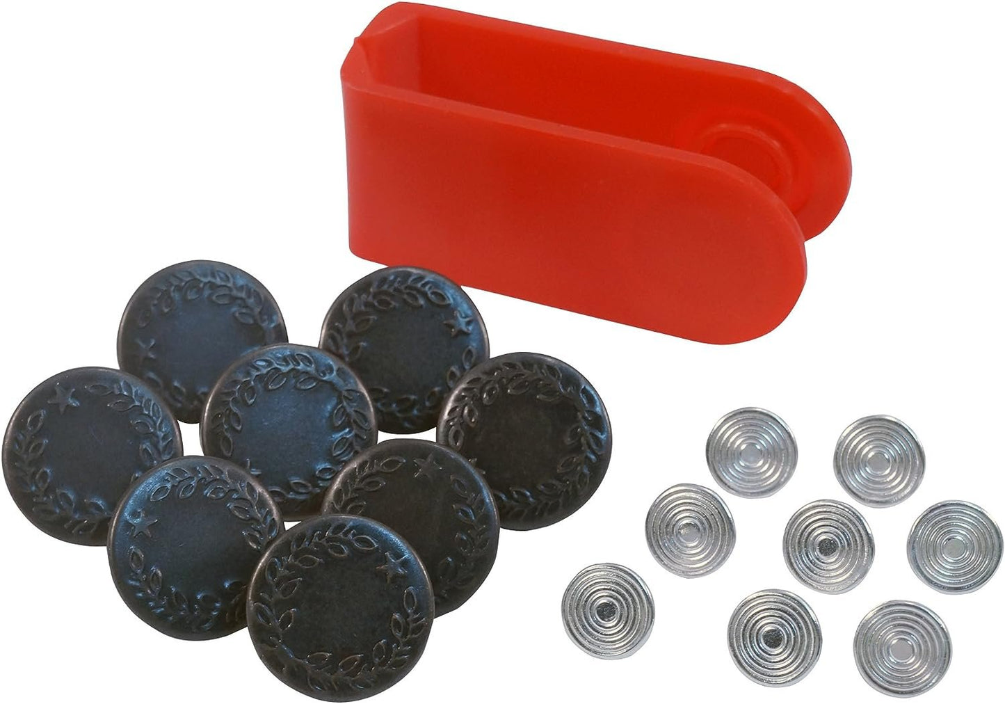 SINGER 00841 Jean Buttons Kit, 8 Sets with Tool Blue