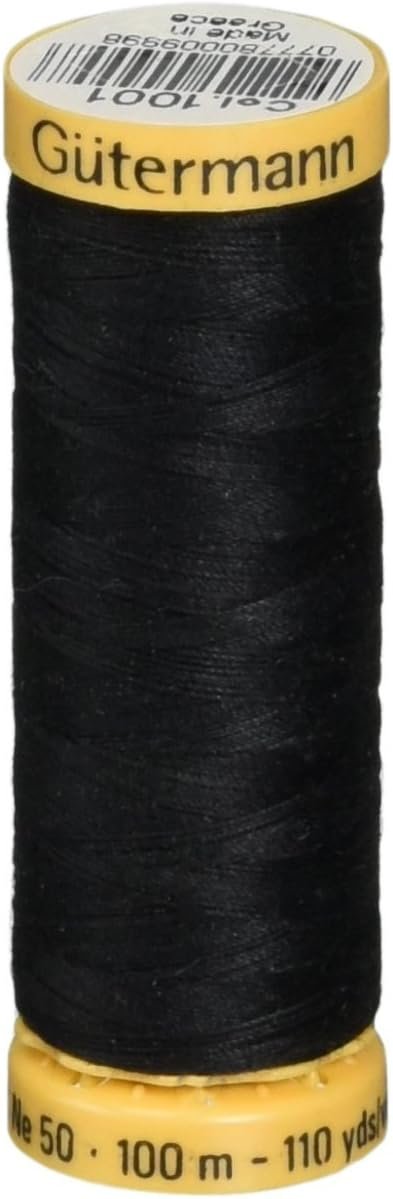 Gutermann Natural Cotton Thread 110 Yards-Black