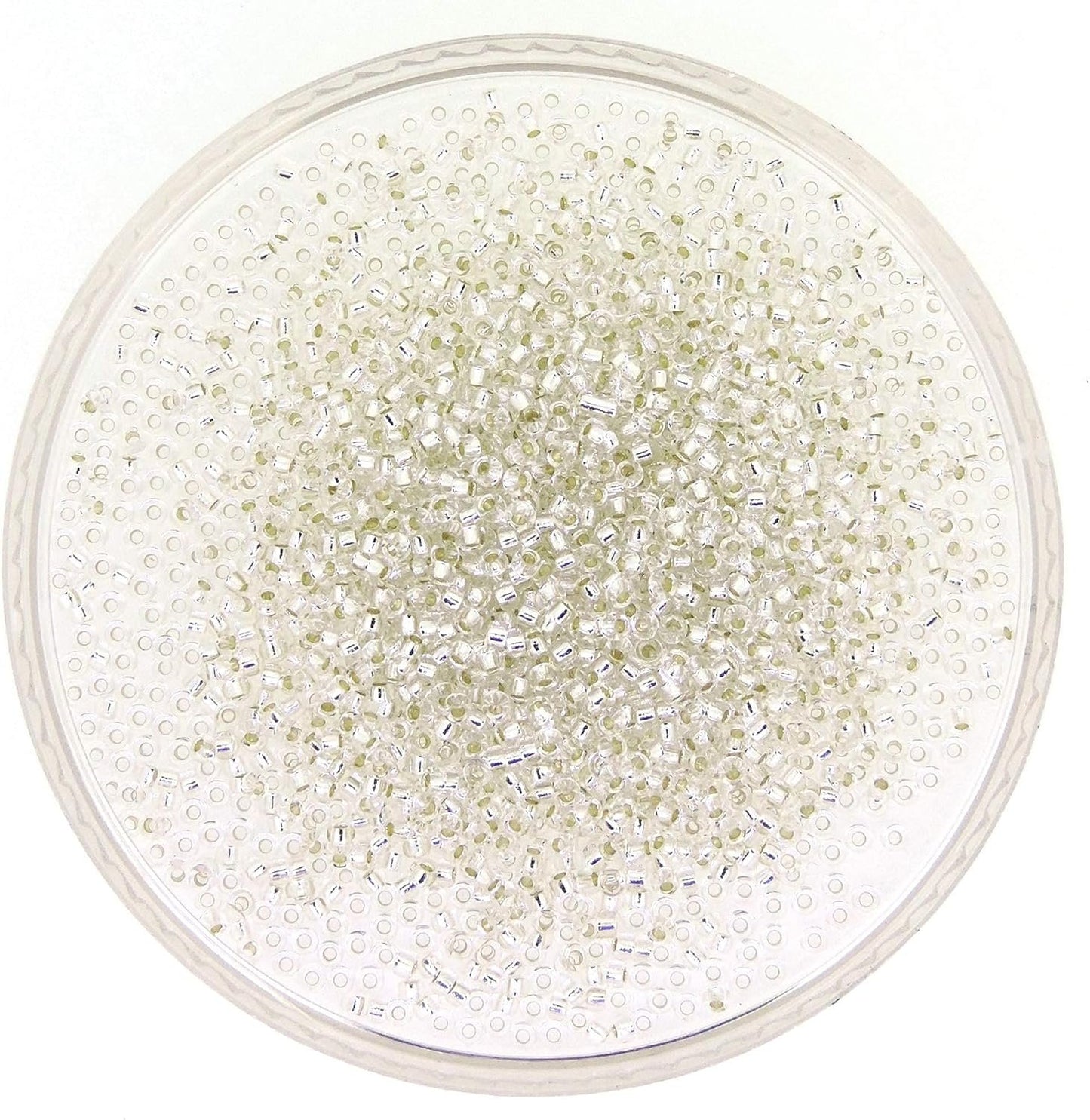 Round Seed Beads Size 15/0 8.2 Gram Tube Silver Lined Crystal 15-91