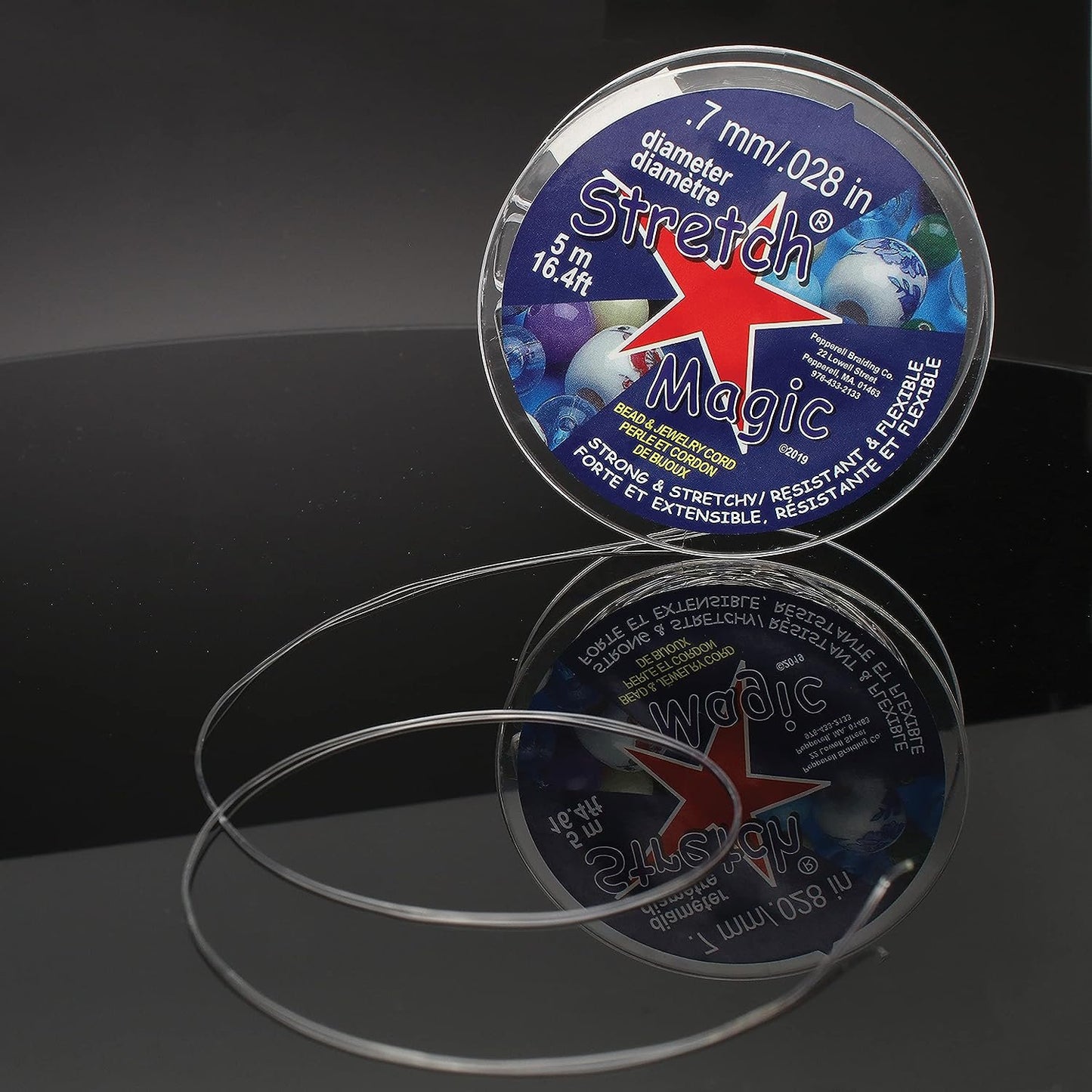 Pepperell SMF-1-5 0.7mm Stretch Magic Bead and Jewelry Cord, 5m, Clear