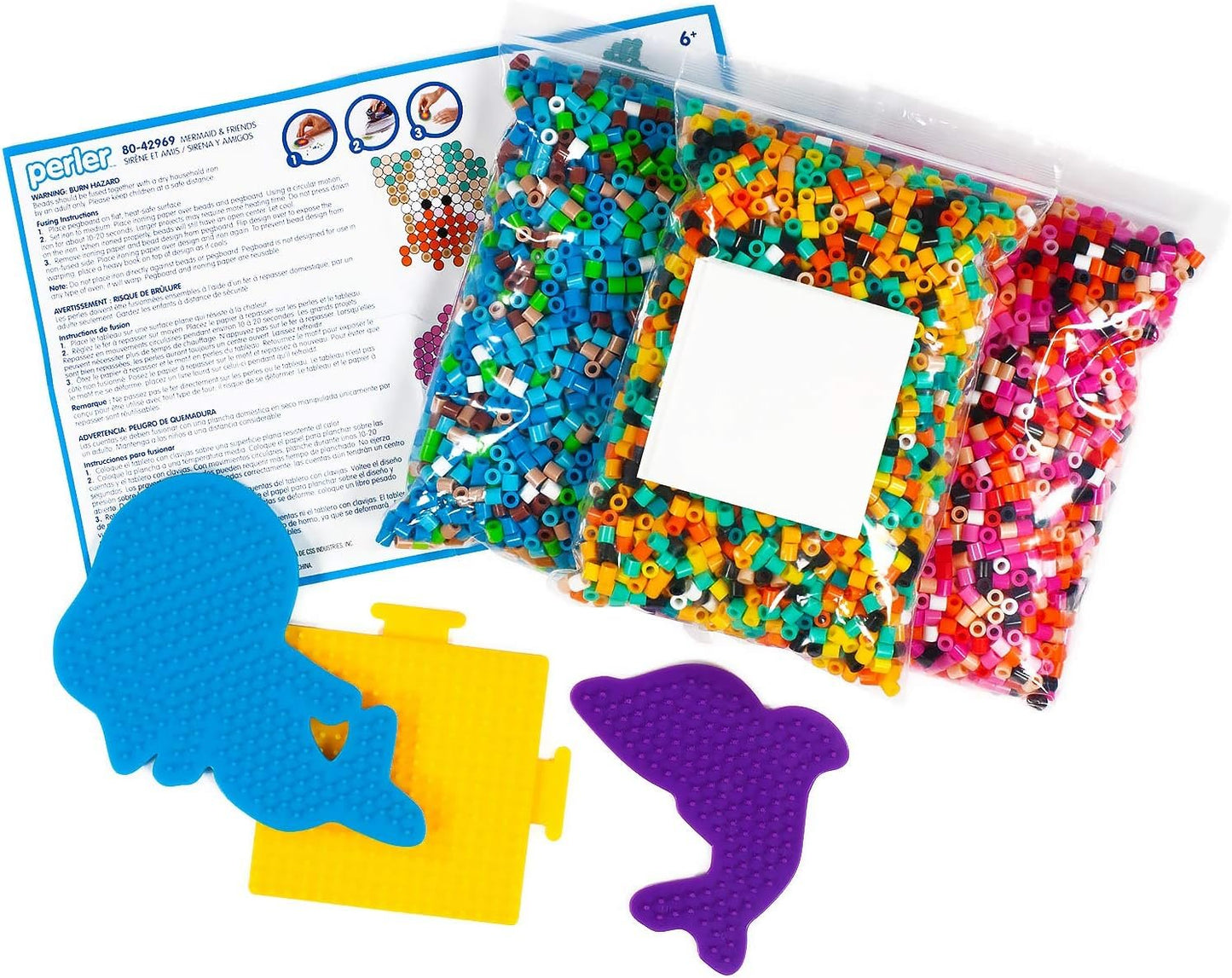 Perler Mermaid Themed Beads Bucket Kit, 8500pcs
