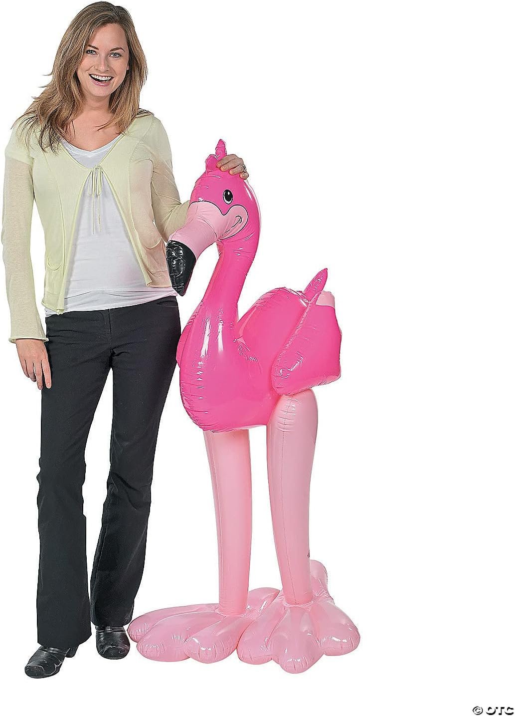 Inflatable Pink Flamingo - Big Size, Blow Up Over 4 Feet Tall - Pool, Luau and Tropical Party Decor