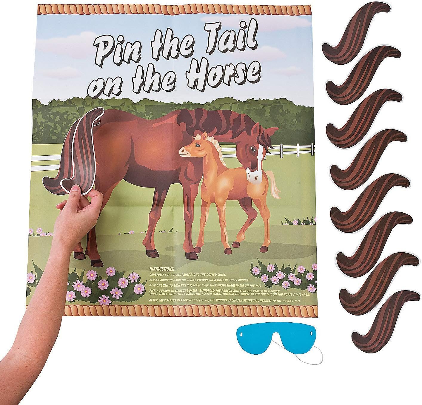 Pin The Tail on The Horse Party Game for Children (1)