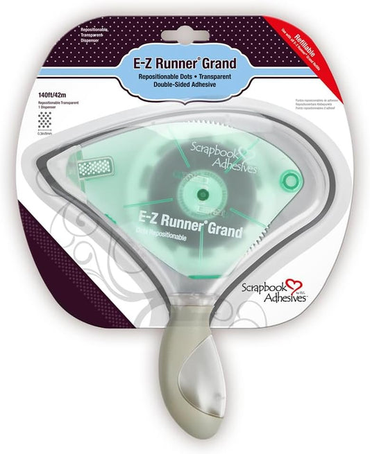 Scrapbook Adhesives by 3L Tape Dispenser E-Z Runner Grand Repo Dots, us:one size, Clear