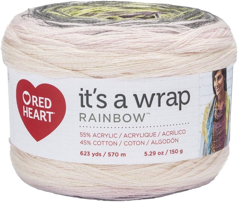 RED HEART Wrap Rainbow, Whisper Yarn