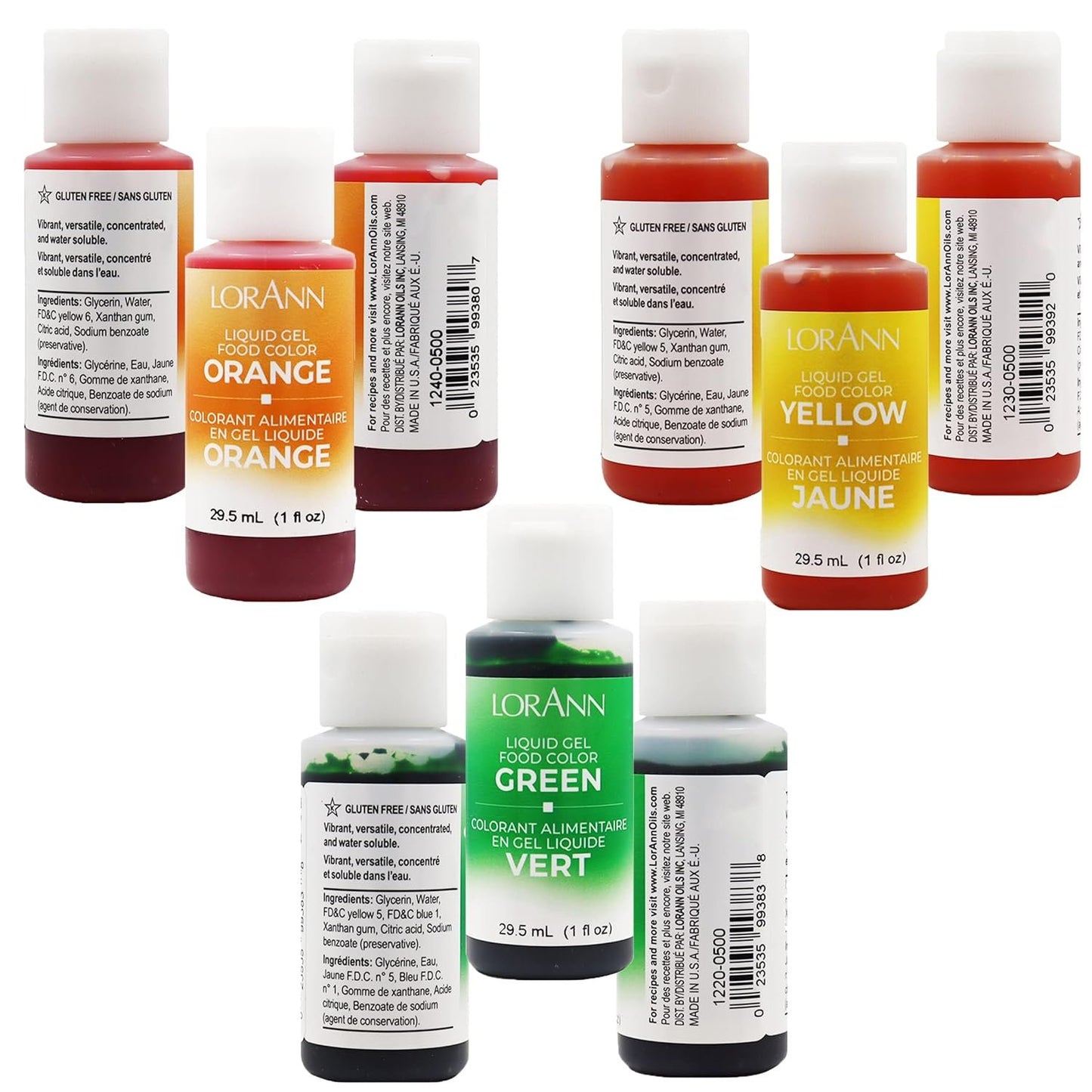 LorAnn Liquid Gel Food Color Assortment - 12 Pack