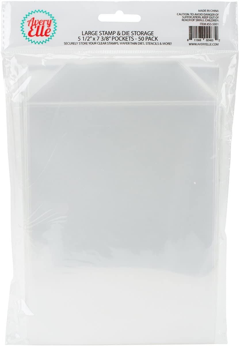 Avery Elle Stamp & Die Storage Pockets 50/Pkg Large 5 ½” x 7 3/8", Single Pack